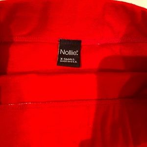 Red mini sketch skirt (XS)